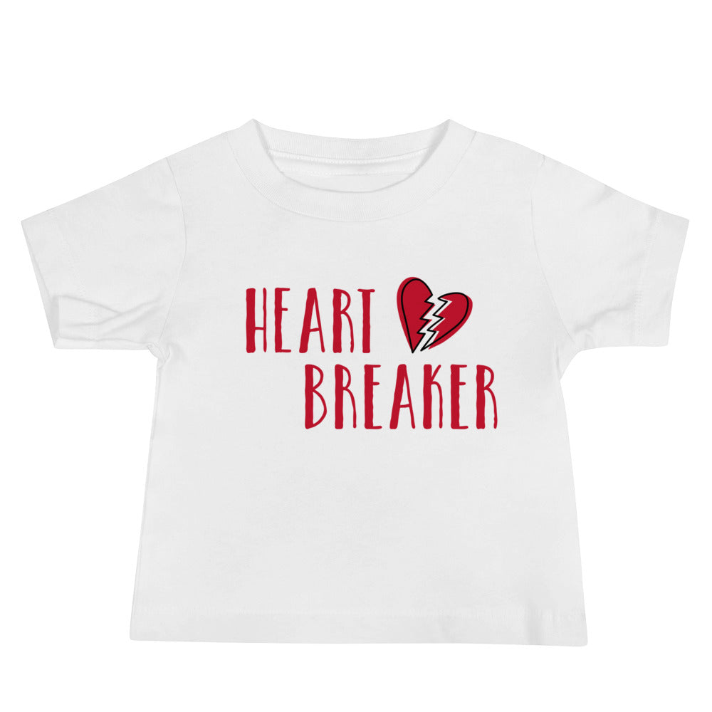 Heart Breaker Baby Tee White