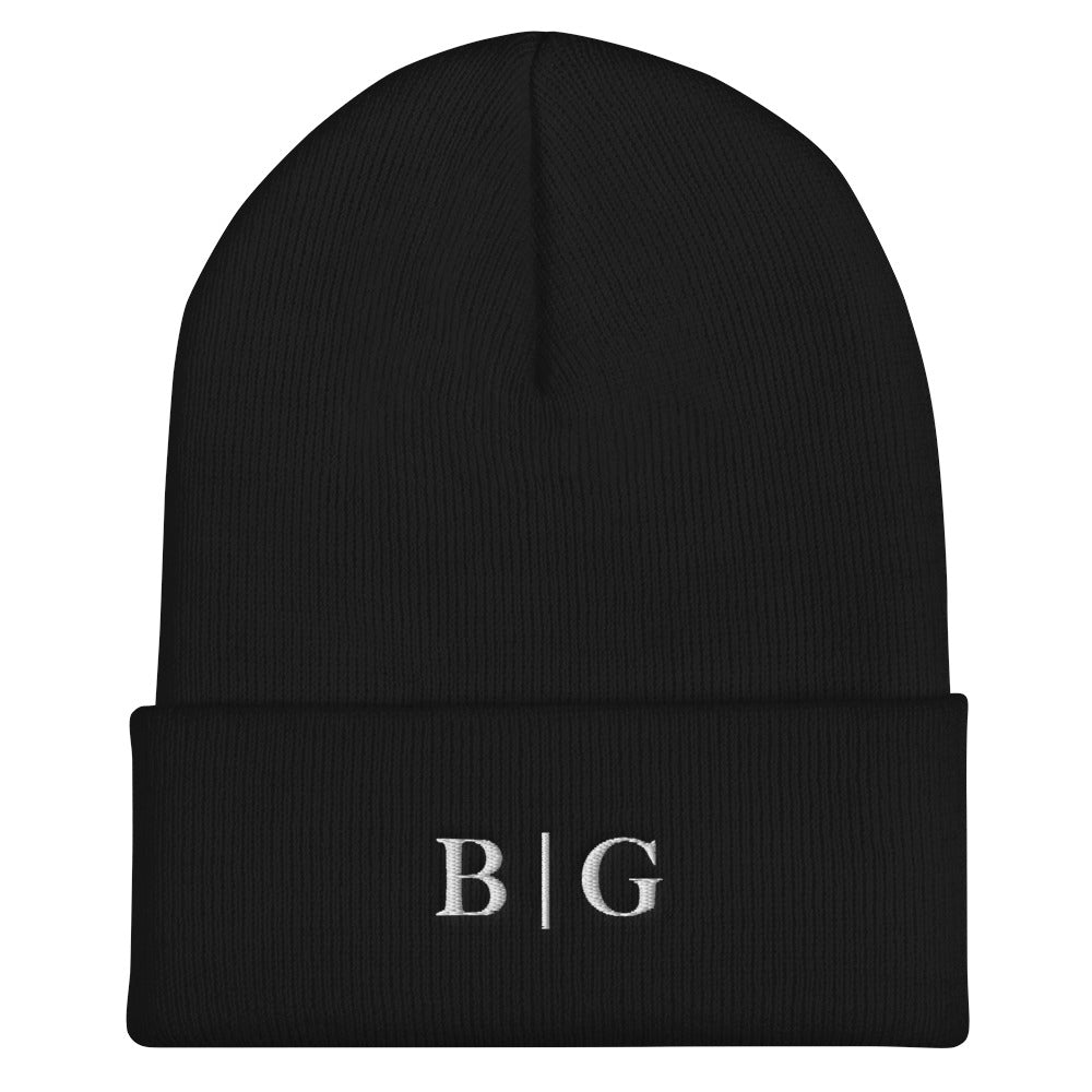 B | G Cuffed Beanie Black