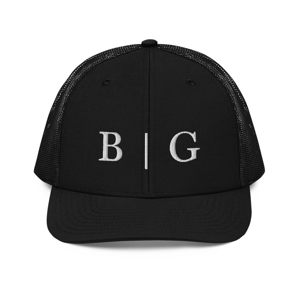 B | G Trucker Hat Black