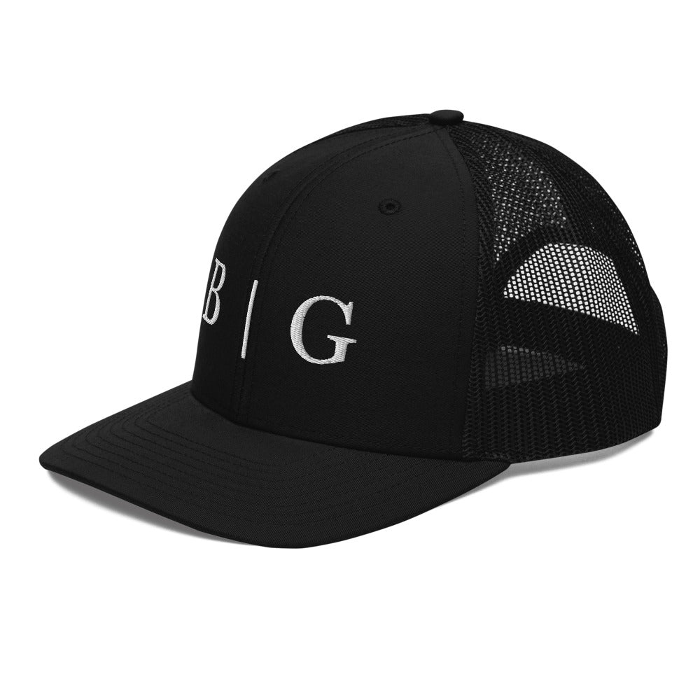 B | G Trucker Hat Black