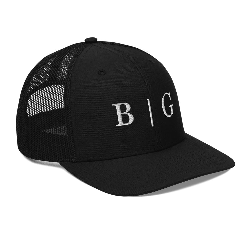 B | G Trucker Hat Black