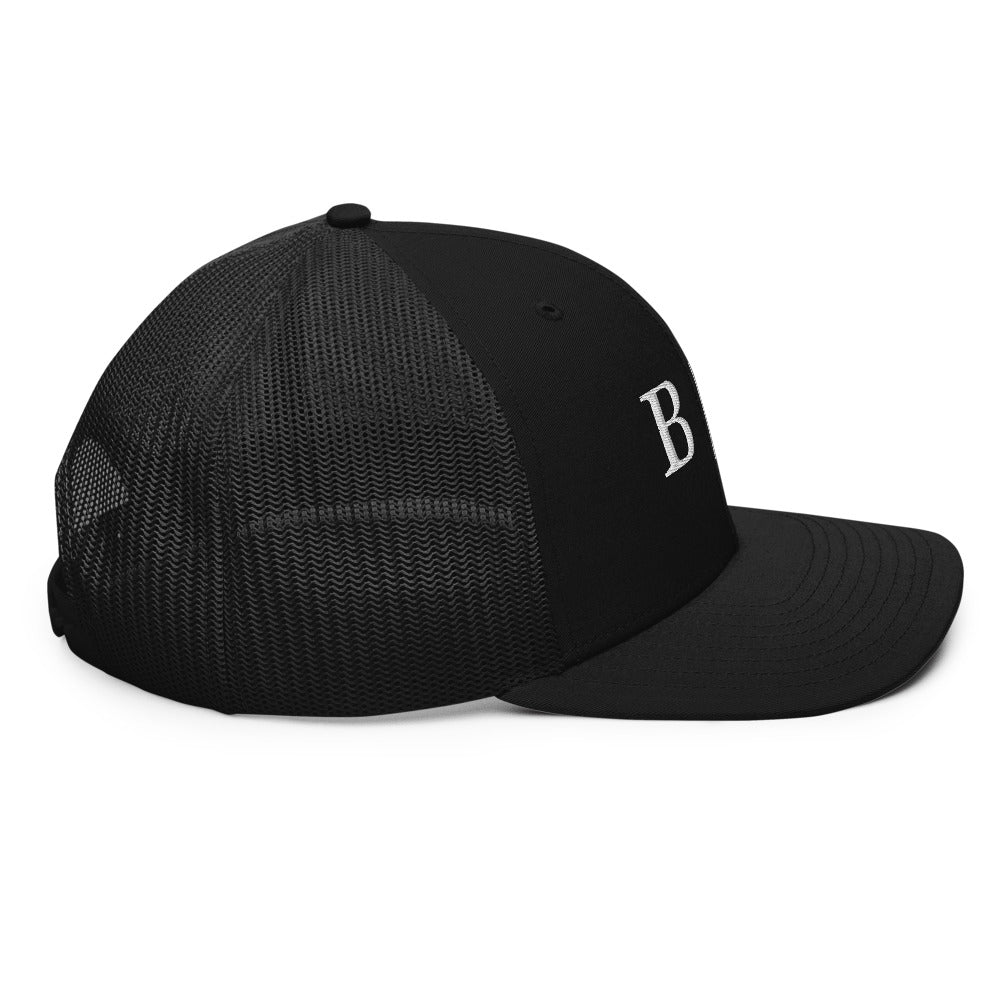 B | G Trucker Hat Black