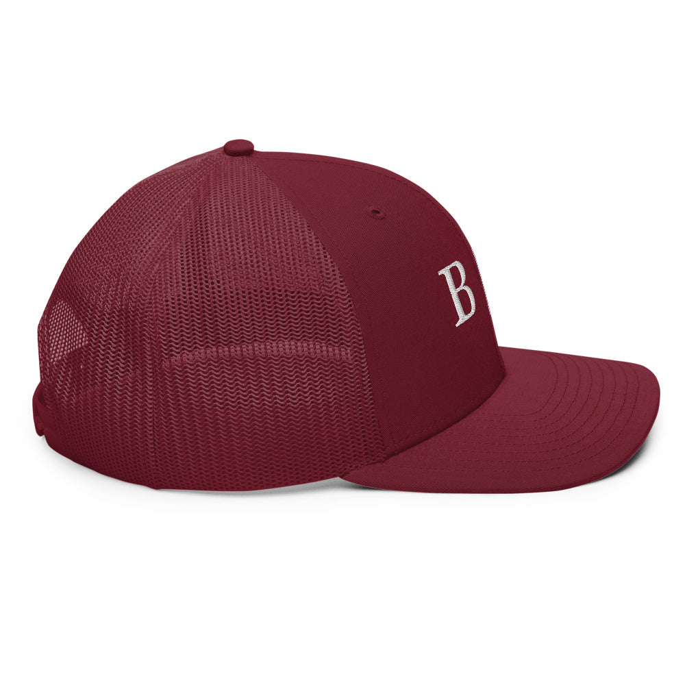 B | G Trucker Hat Cardinal