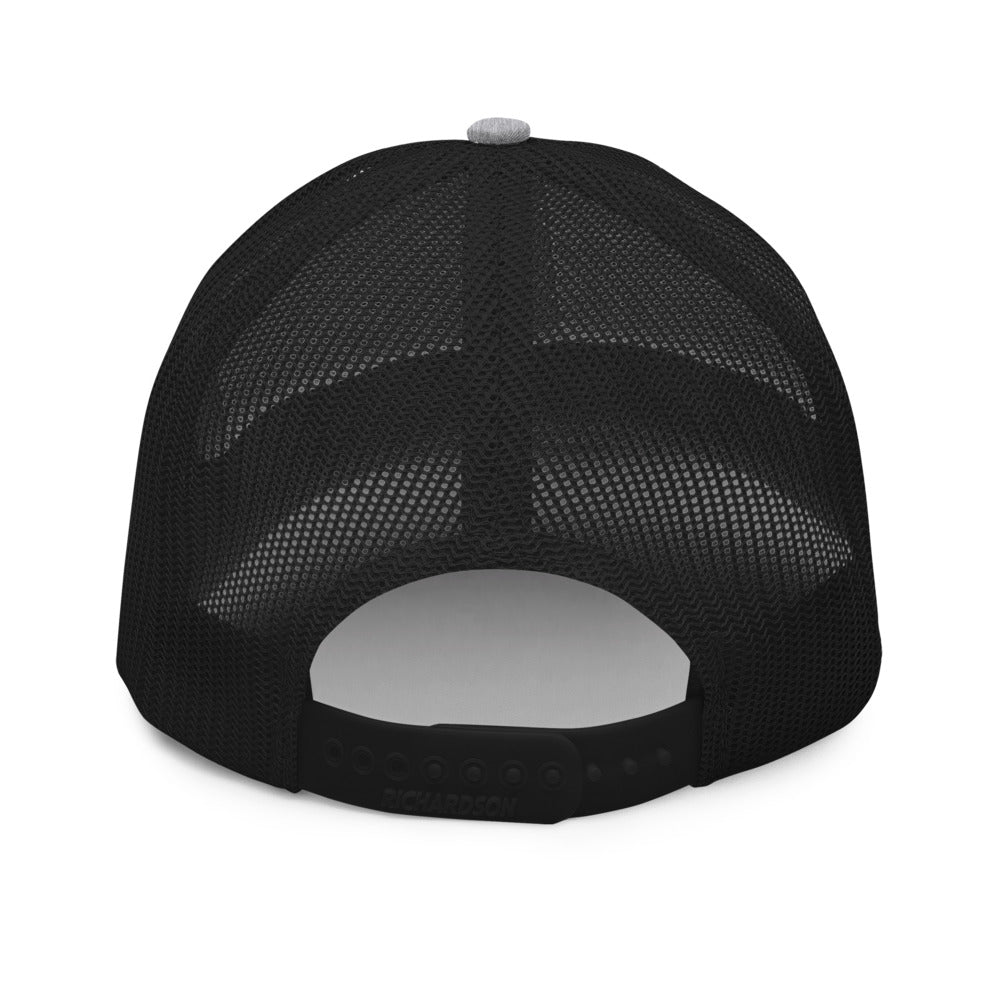 B | G Trucker Hat Heather Grey Black