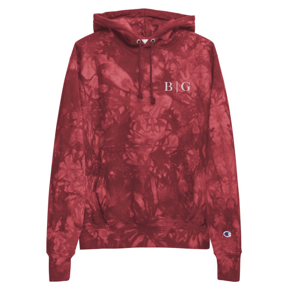 B | G Champion Tie-Dye Hoodie Mulled Berry