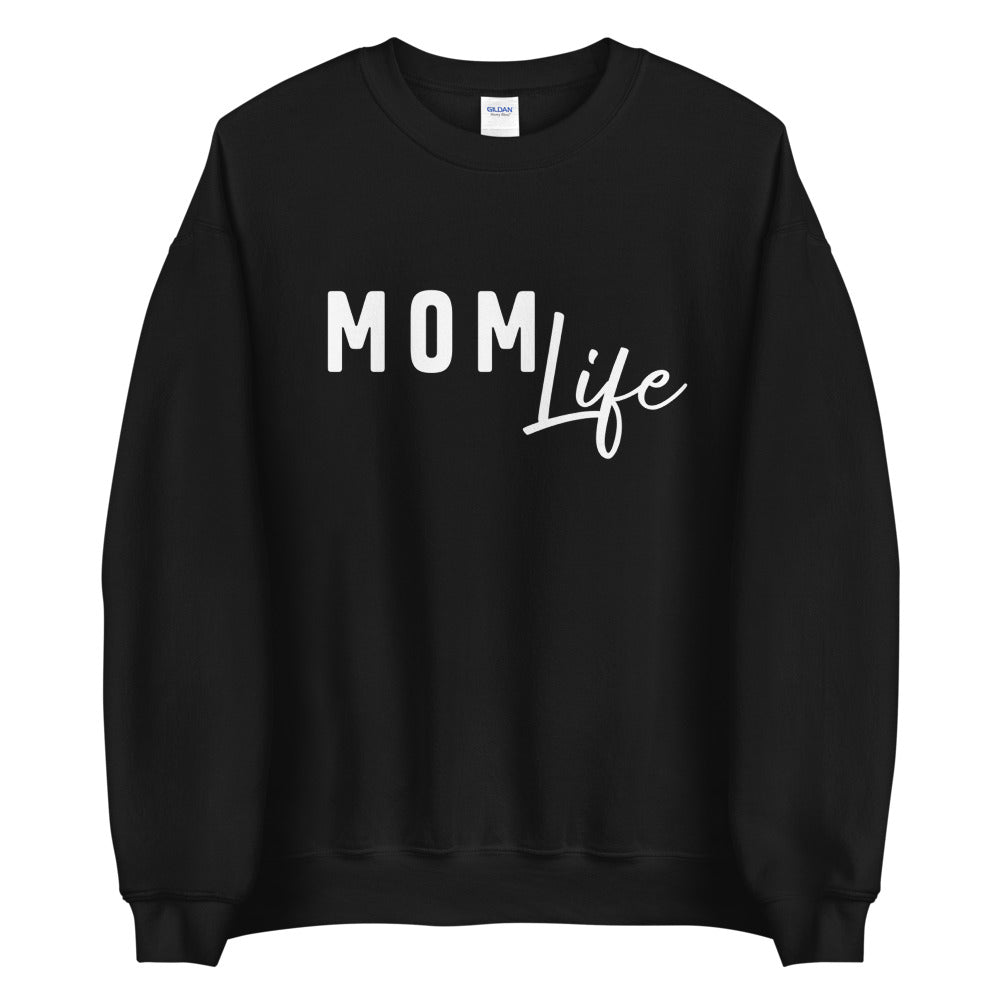 Mom Life Crew Neck Sweater Black