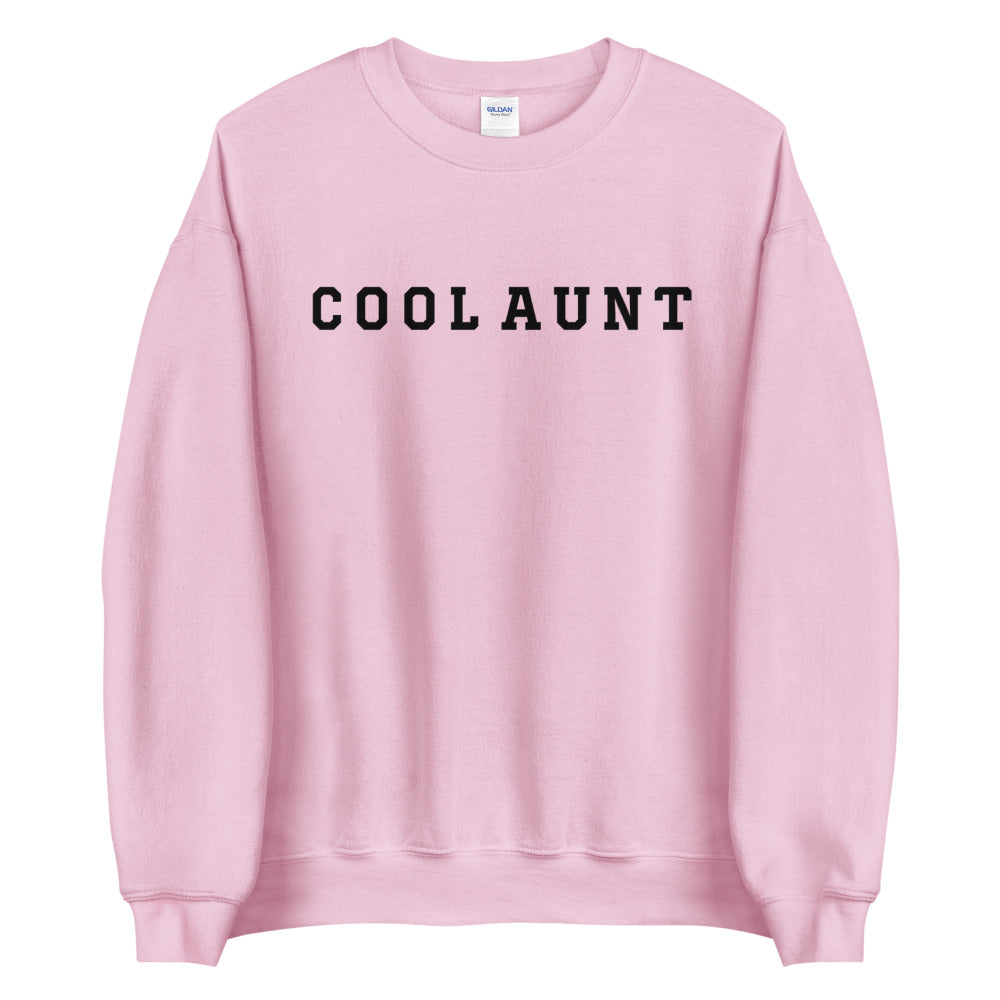 Cool Aunt Crew Neck Sweater Light Pink