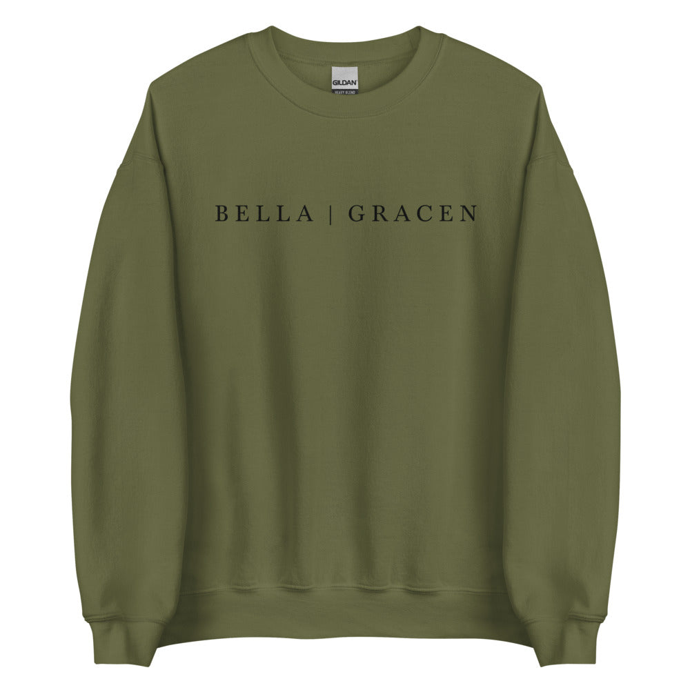 BELLA | GRACEN Crew Neck Sweater Military Green