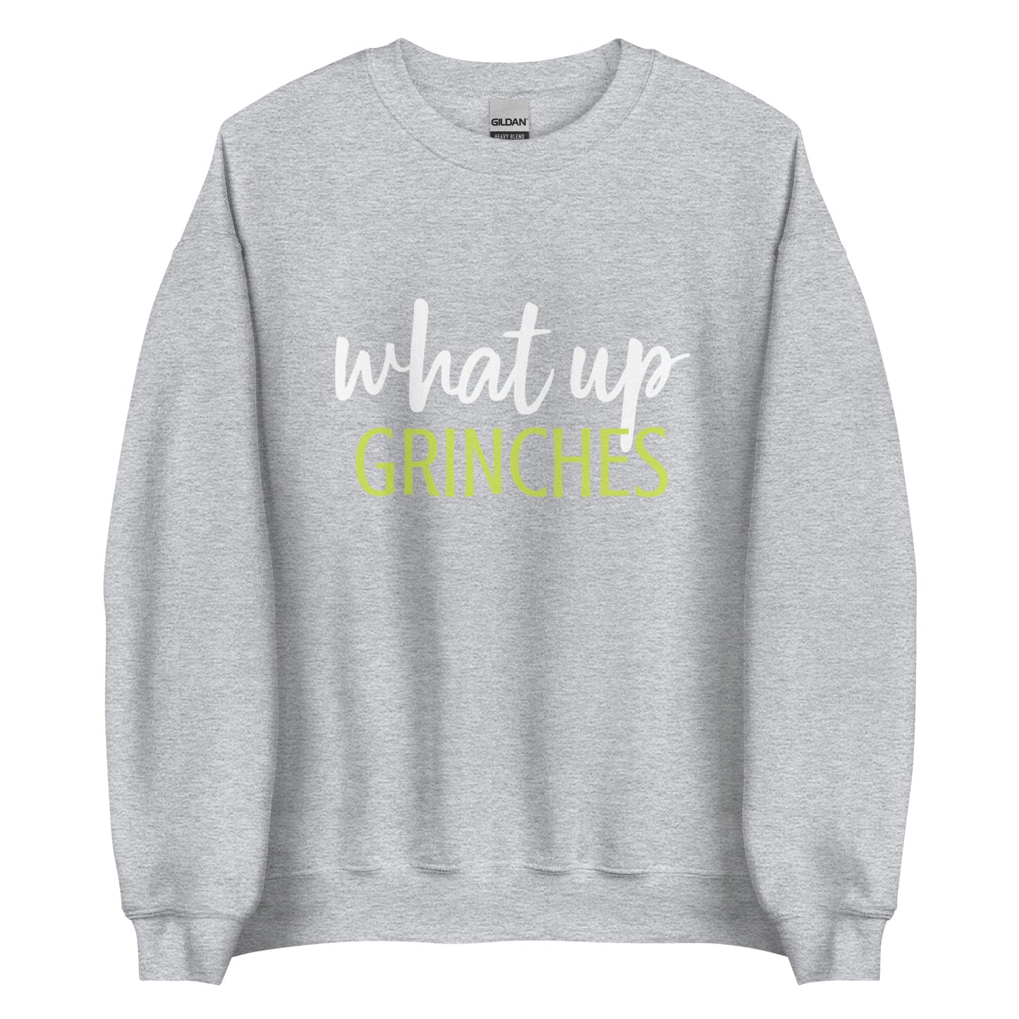 What Up Grinches Crew Neck Sweater Sport Grey