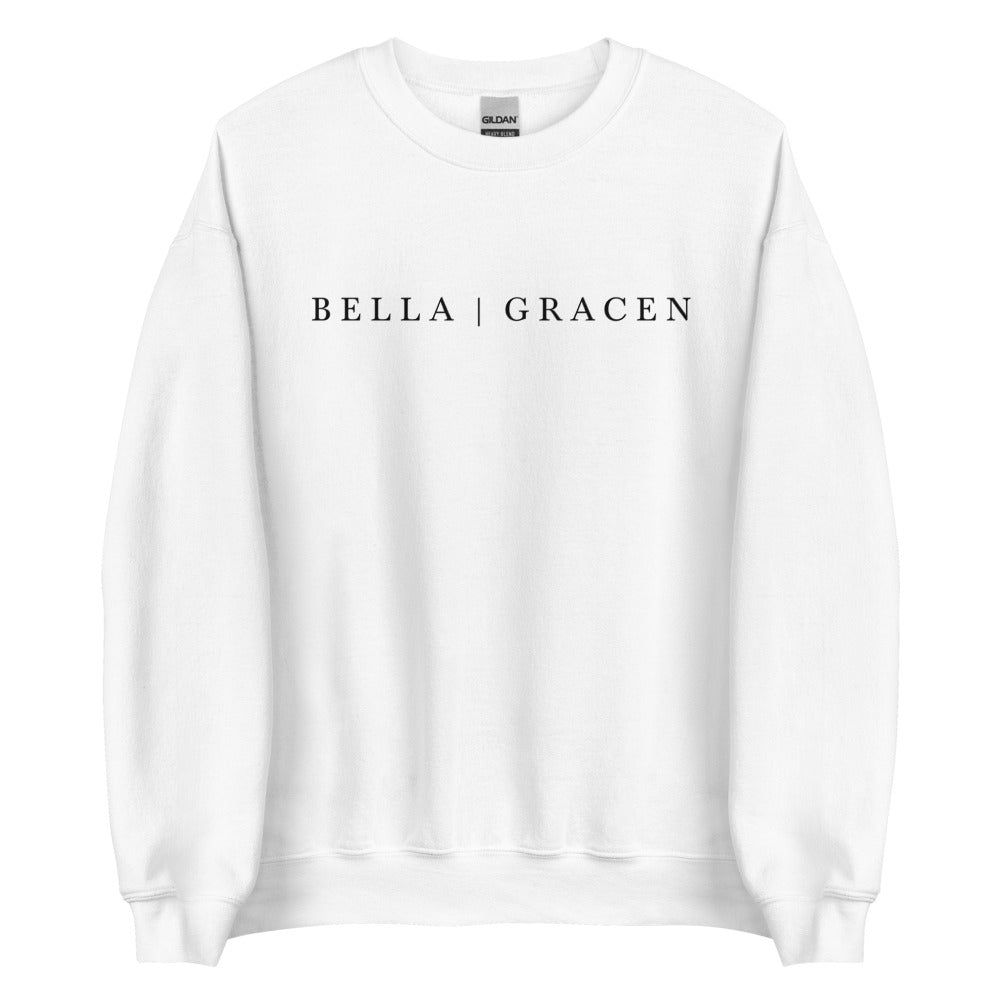 BELLA | GRACEN Crew Neck Sweater White