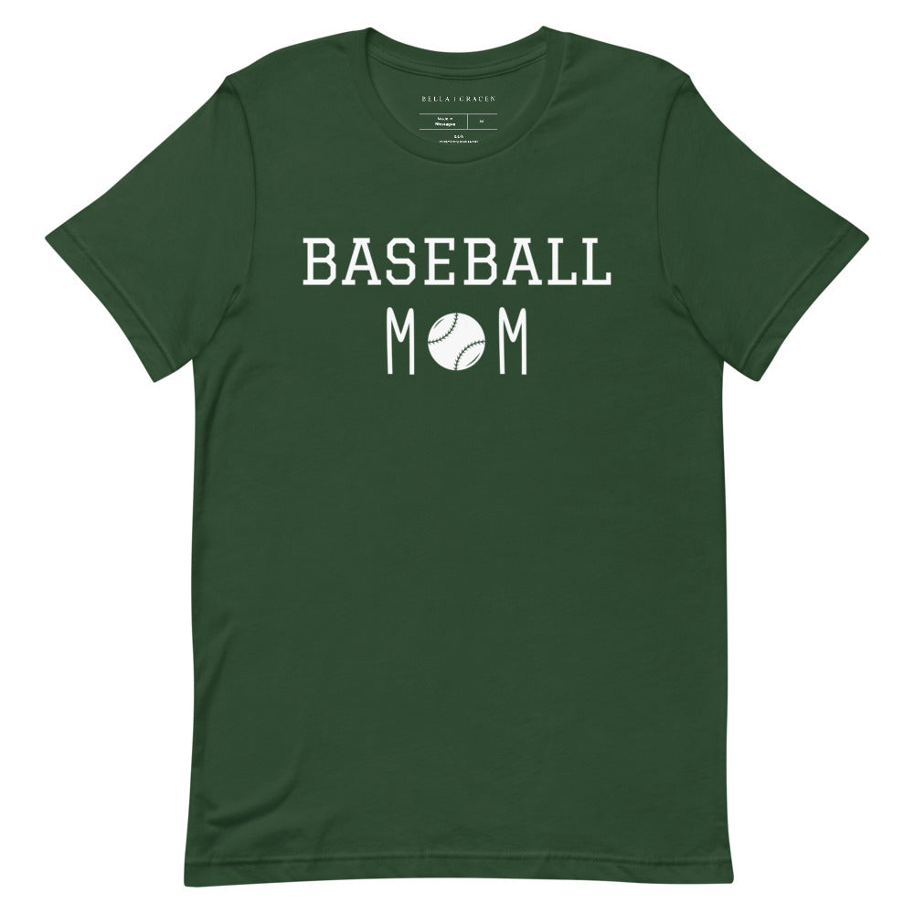 Baseball Mom T-Shirt Forest