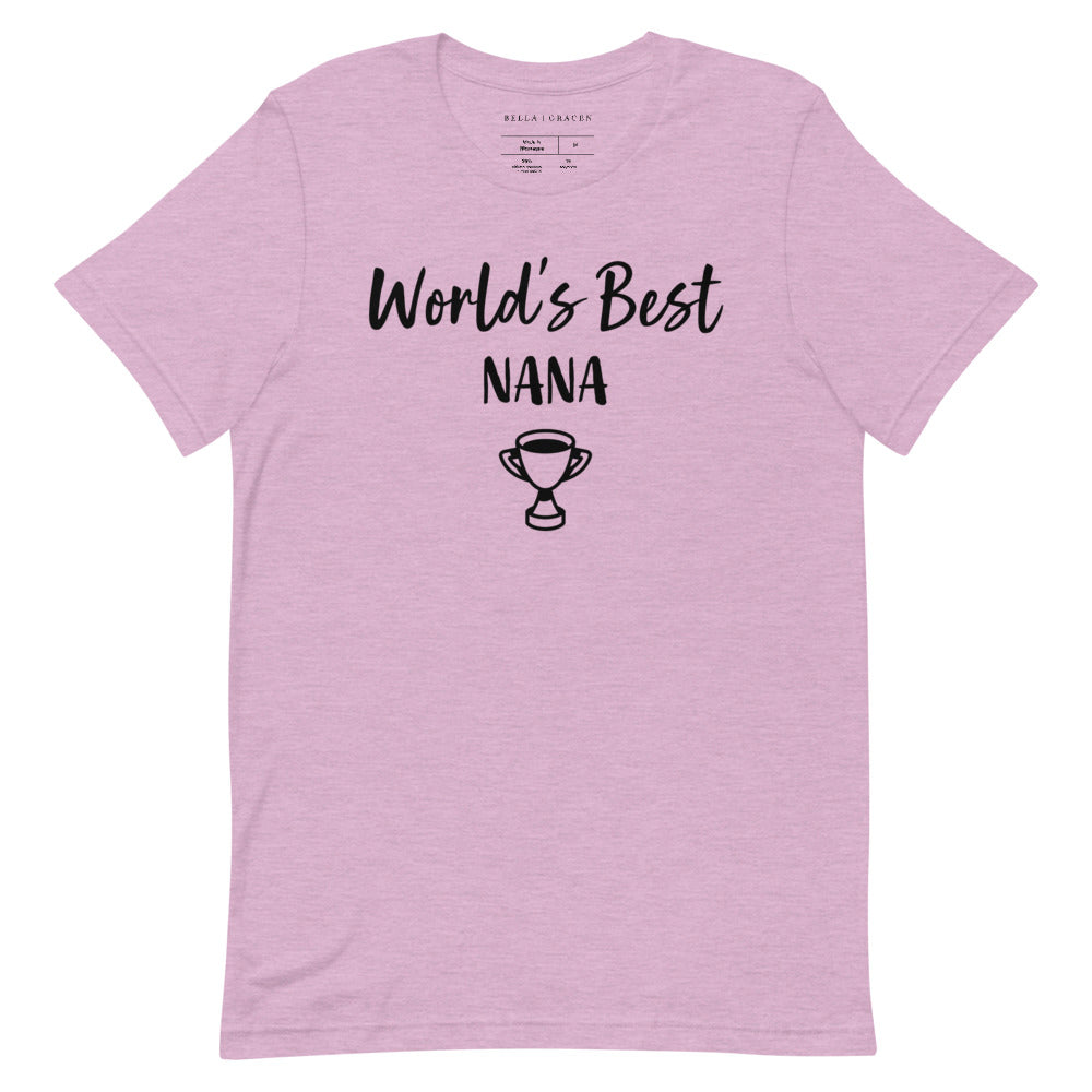 World's Best Nana T-Shirt Heather Prism Lilac