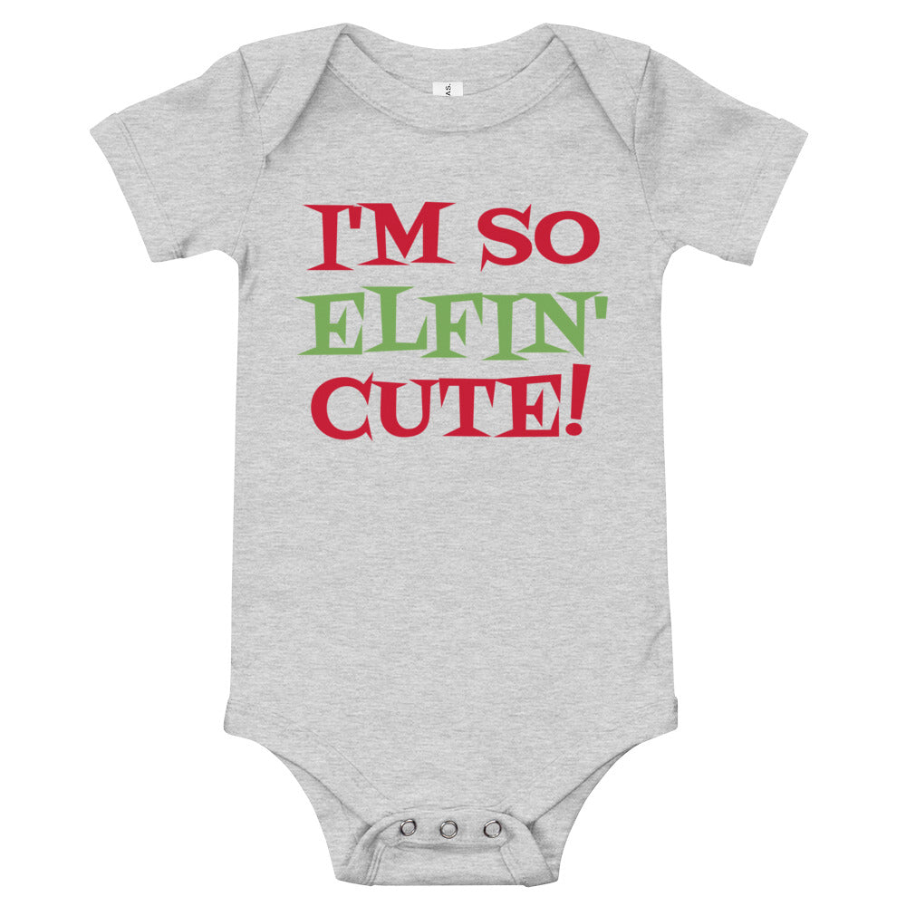 So Elfin' Cute Baby One Piece Athletic Heather