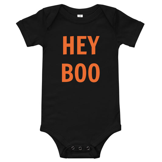 Hey Boo Baby One Piece Black