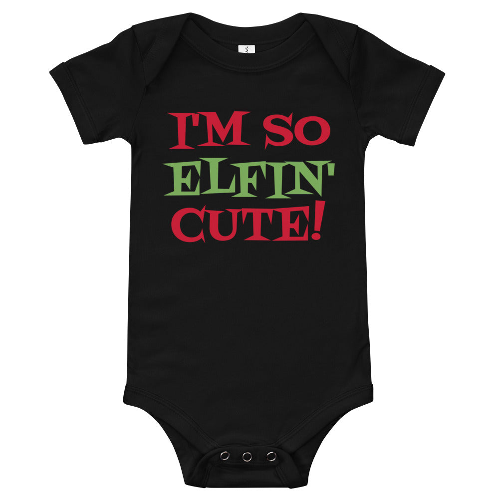 So Elfin' Cute Baby One Piece Black