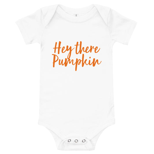 Hey There Pumpkin Baby One Piece White