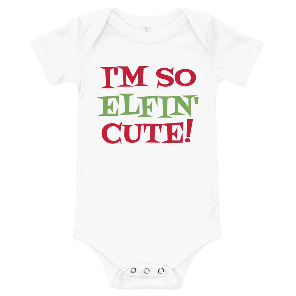 So Elfin' Cute Baby One Piece White