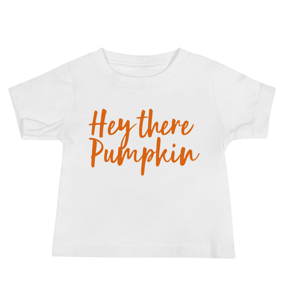 Hey There Pumpkin Baby Tee White