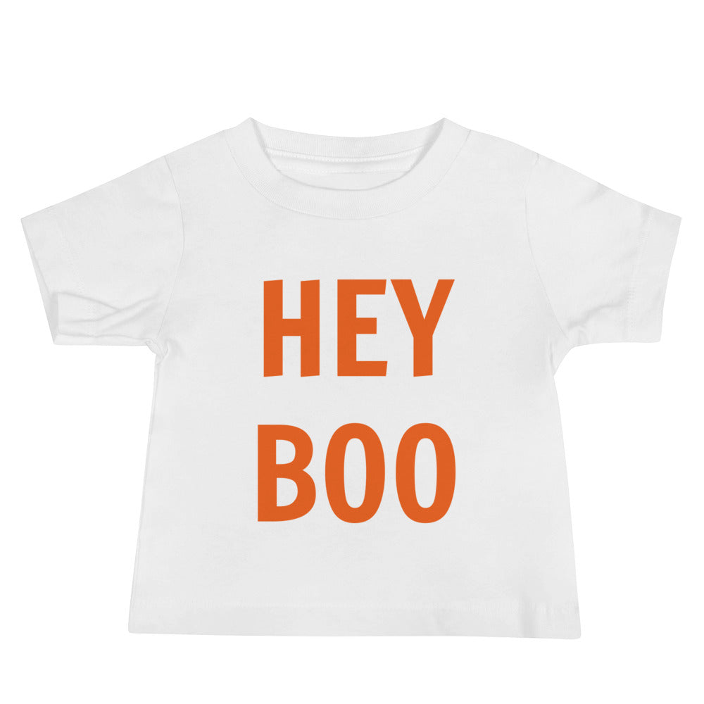 Hey Boo Baby Tee White