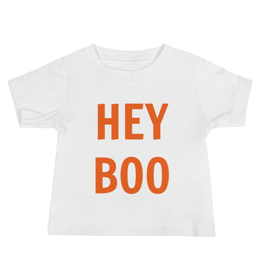 Hey Boo Baby Tee White