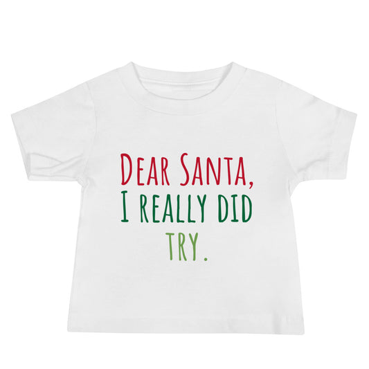 Dear Santa Baby Tee White