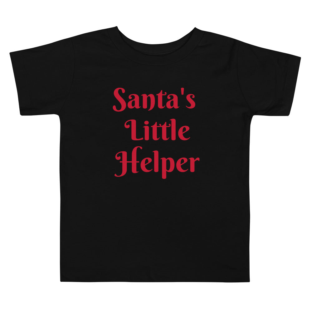 Santa's Little Helper Toddler Tee Black