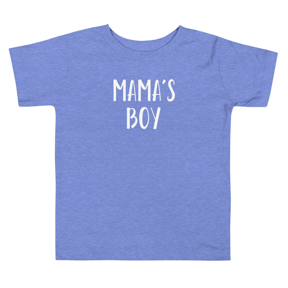 Mama's Boy Toddler Tee Heather Columbia Blue