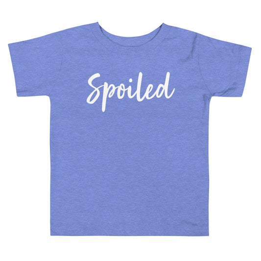 Spoiled Toddler Tee Heather Columbia Blue