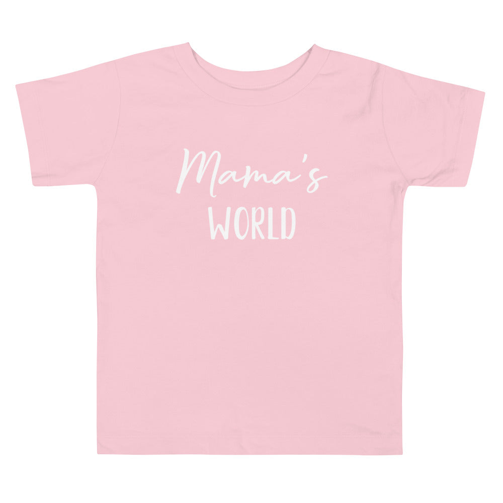 Mama's World Toddler Tee Pink