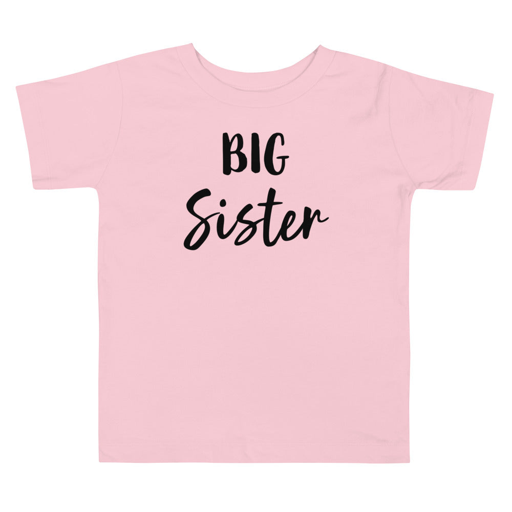 Big Sister Toddler Tee Pink