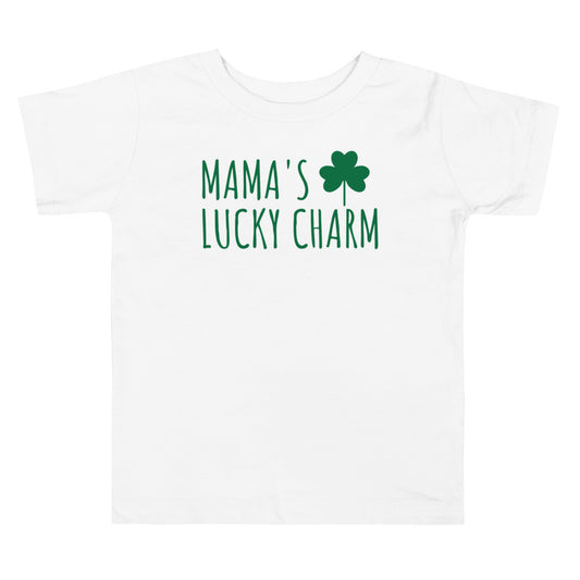 Mama's Lucky Charm Toddler Tee White