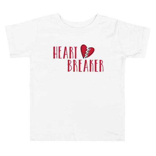 Heart Breaker Toddler Tee White