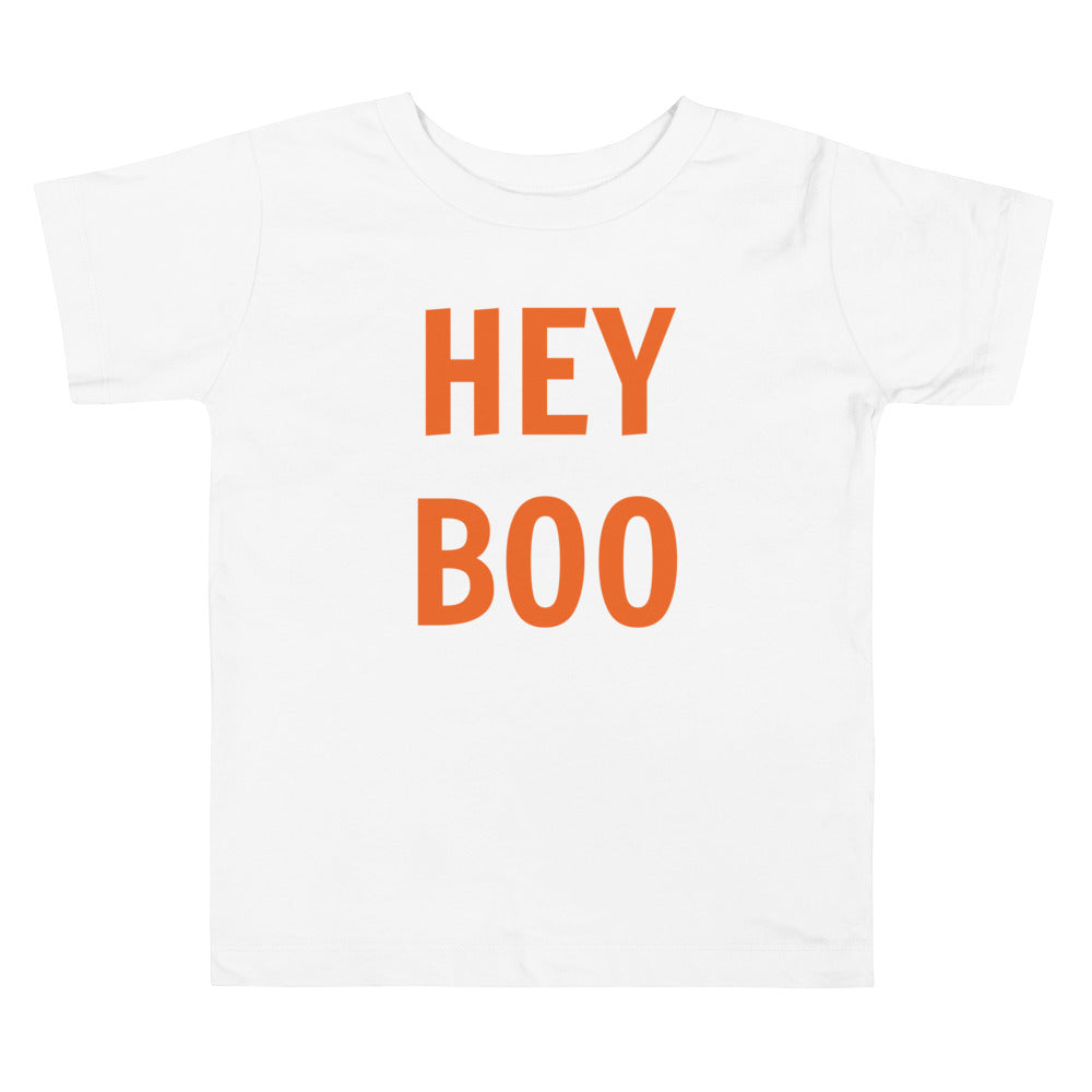 Hey Boo Toddler Tee White