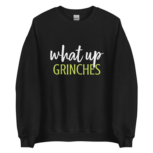 What Up Grinches Crew Neck Sweater Black