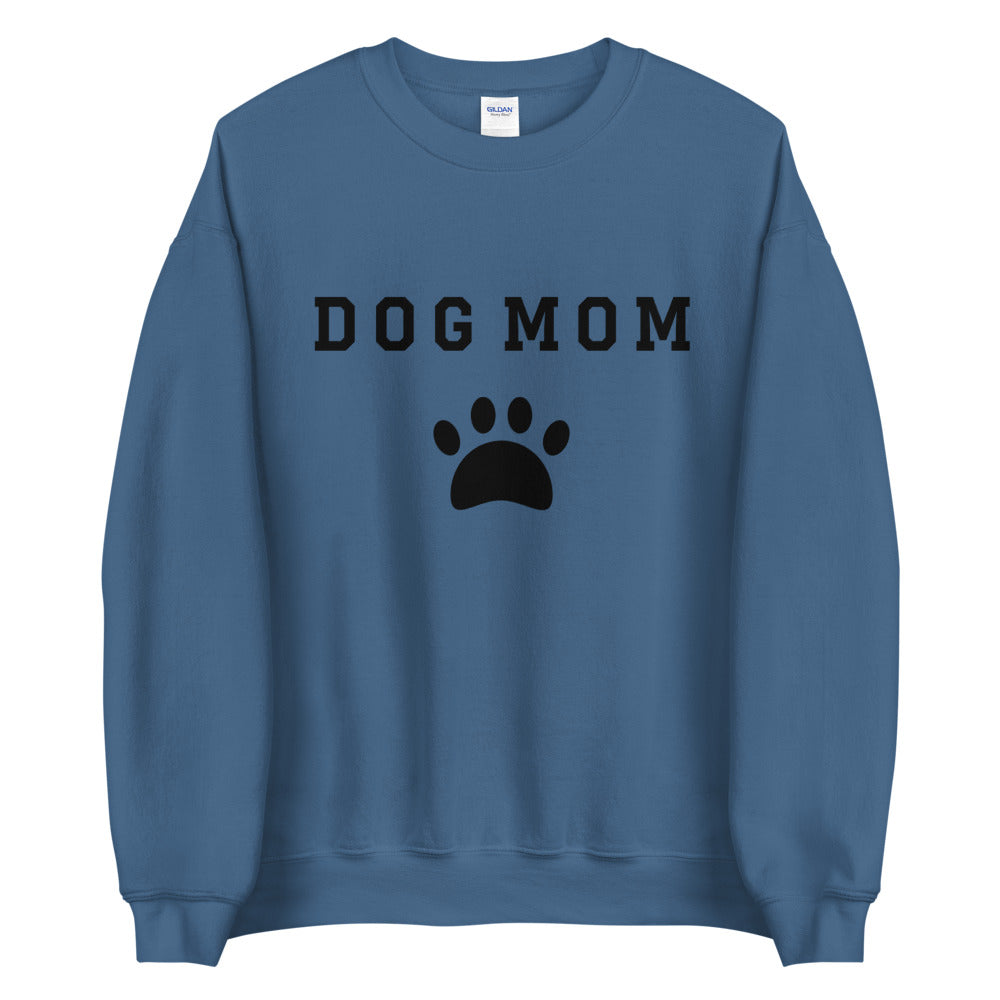 Dog Mom Crew Neck Sweater Indigo Blue