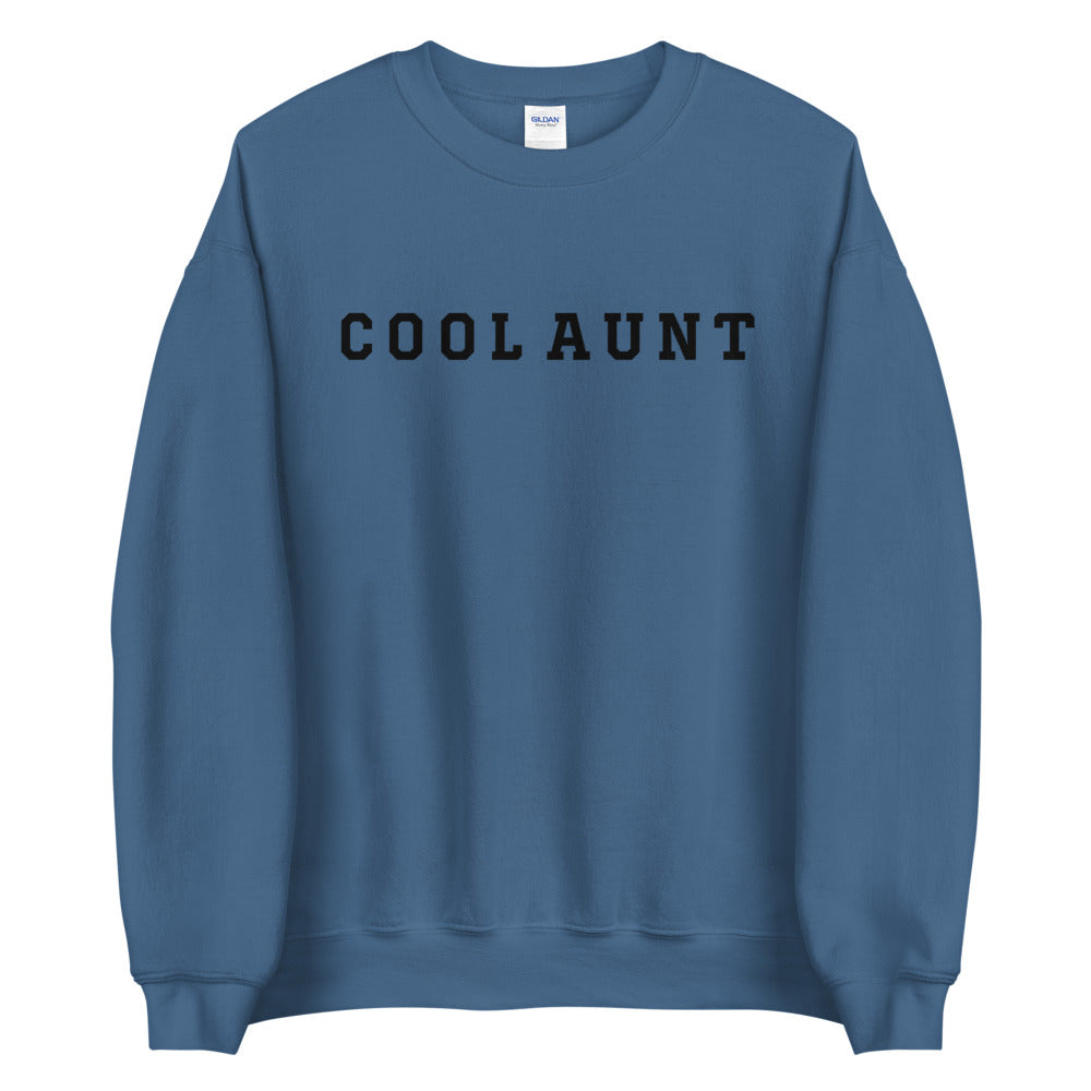 Cool Aunt Crew Neck Sweater Indigo Blue