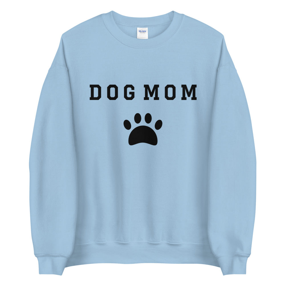 Dog Mom Crew Neck Sweater Light Blue
