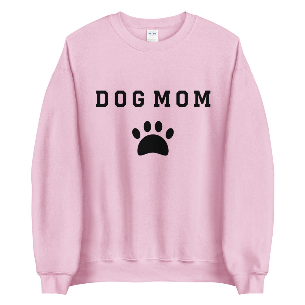 Dog Mom Crew Neck Sweater Light Pink