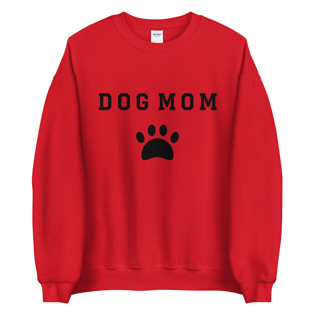 Dog Mom Crew Neck Sweater Red