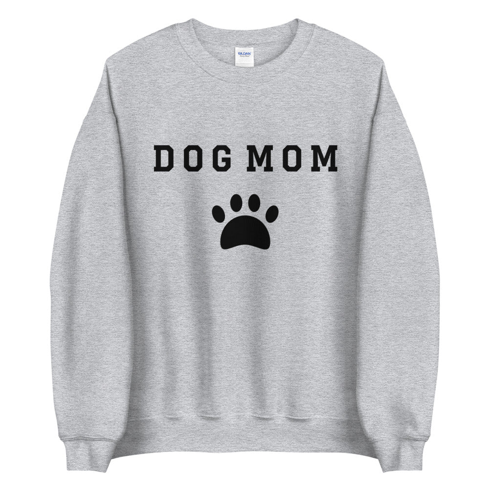 Dog Mom Crew Neck Sweater Sport Grey