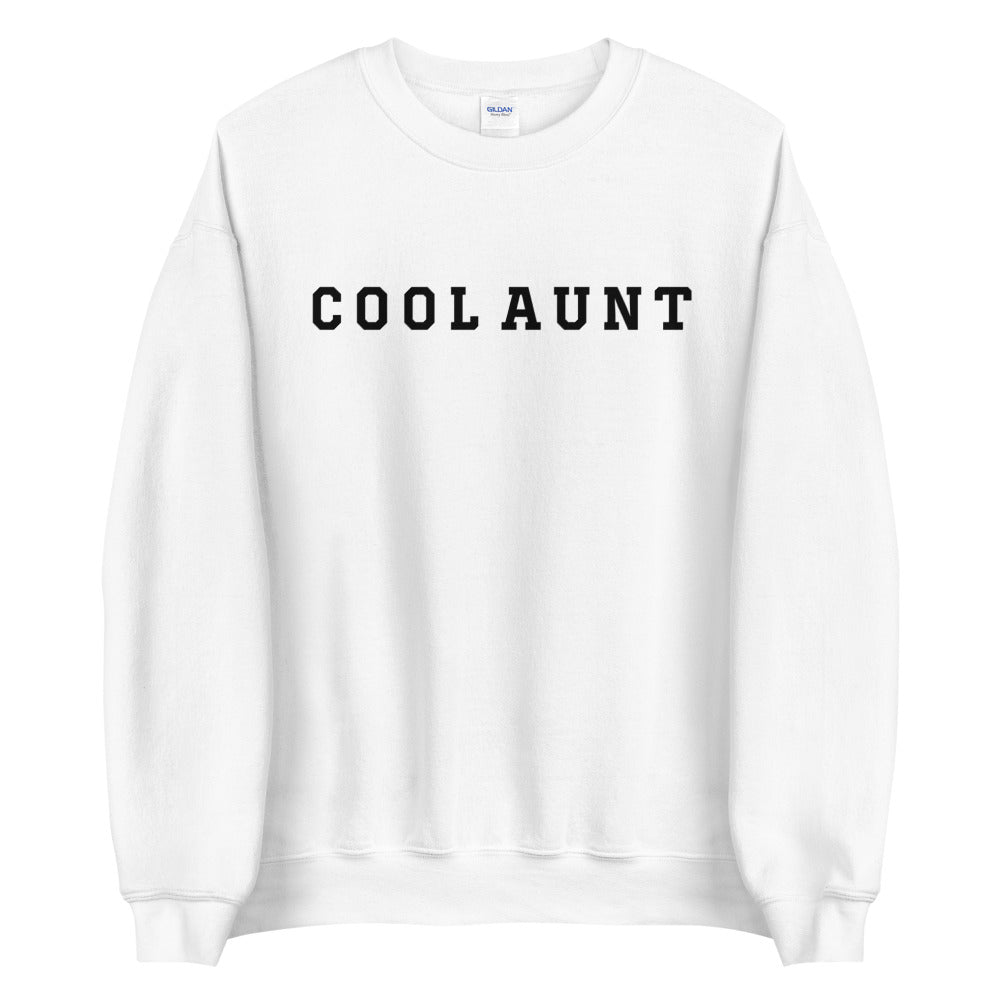 Cool Aunt Crew Neck Sweater White