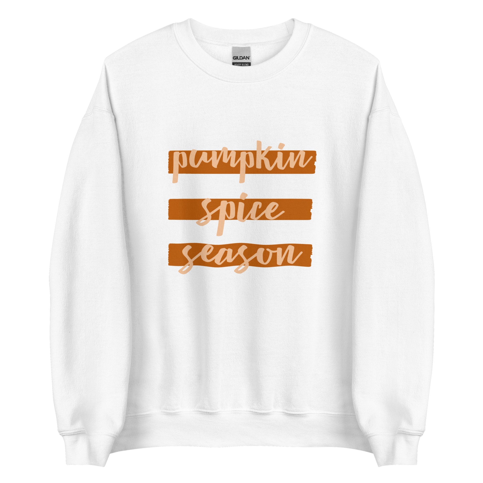 Pumpkin Spice Season Crew Neck Sweater White