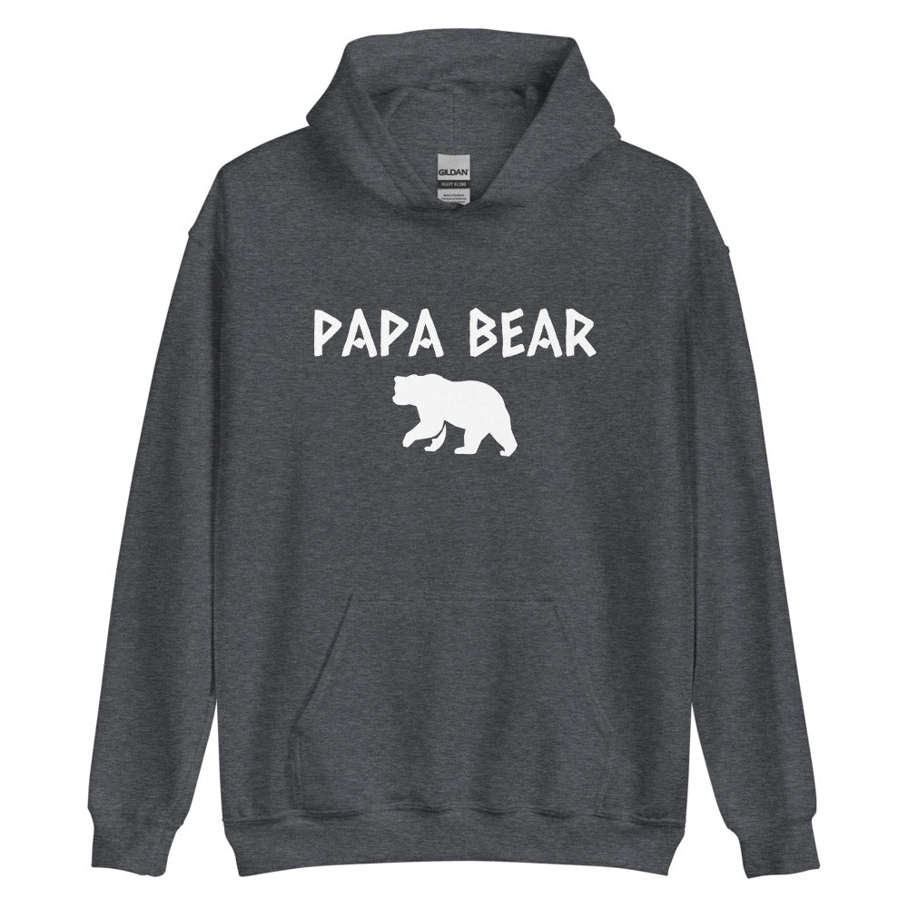 Papa Bear Hoodie Dark Heather