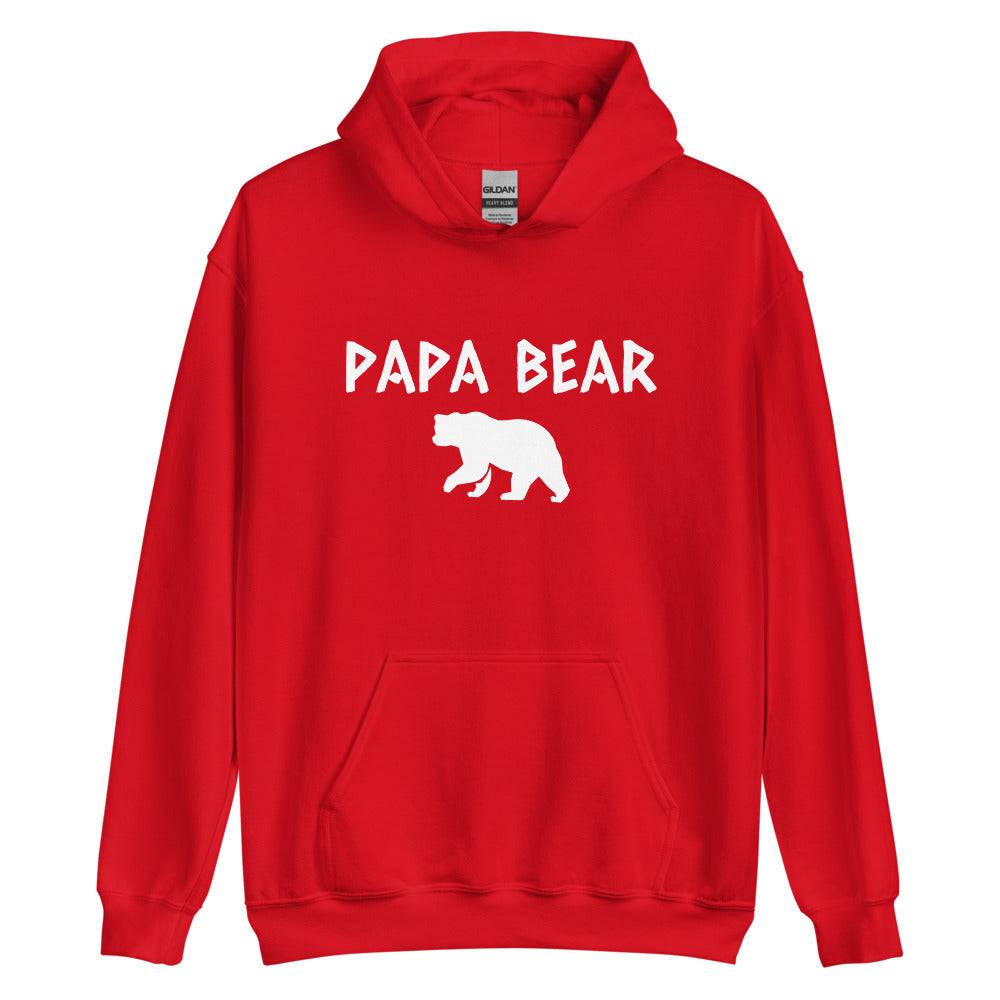 Papa Bear Hoodie Red