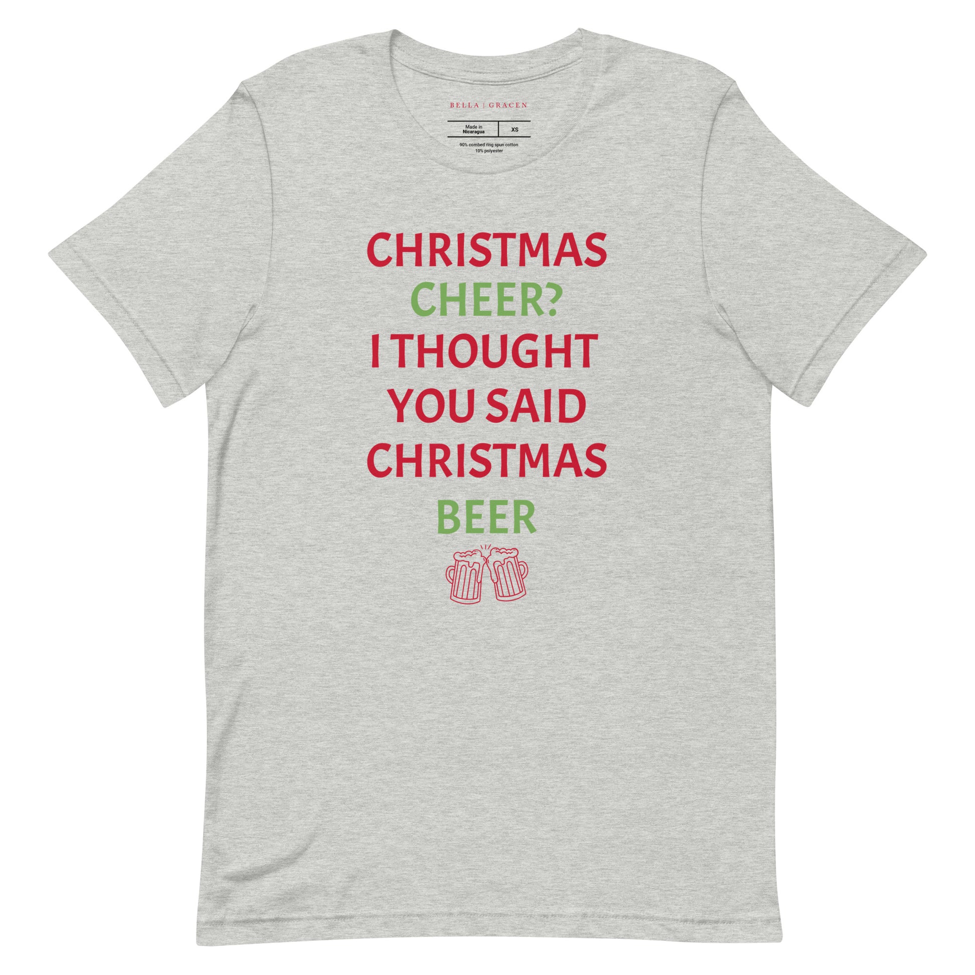 Christmas Beer T-Shirt Athletic Heather