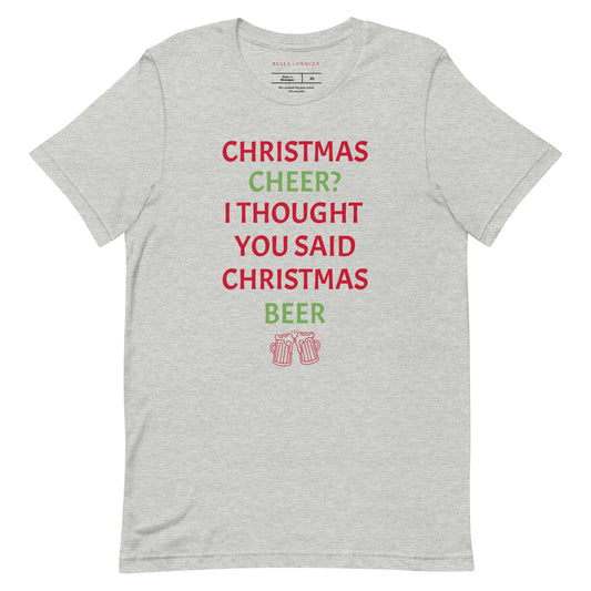 Christmas Beer T-Shirt Athletic Heather