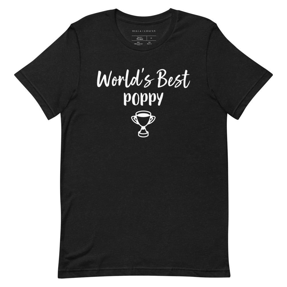 World's Best Poppy T-Shirt Black Heather