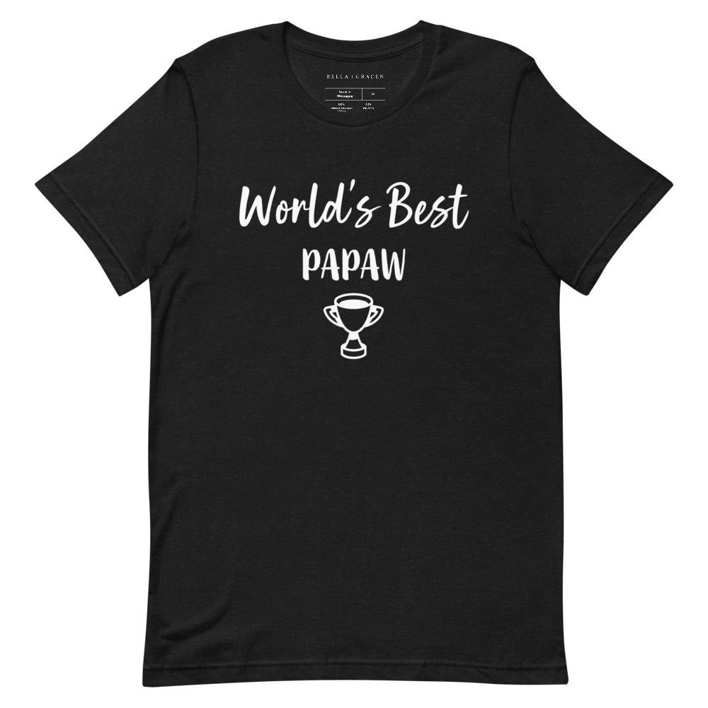 World's Best Papaw T-Shirt Black Heather