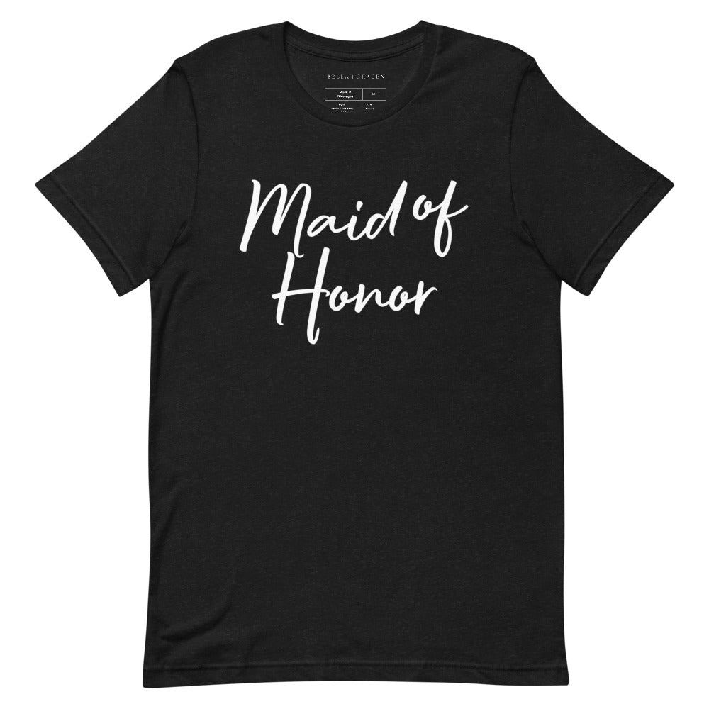 Maid of Honor T-Shirt Black Heather