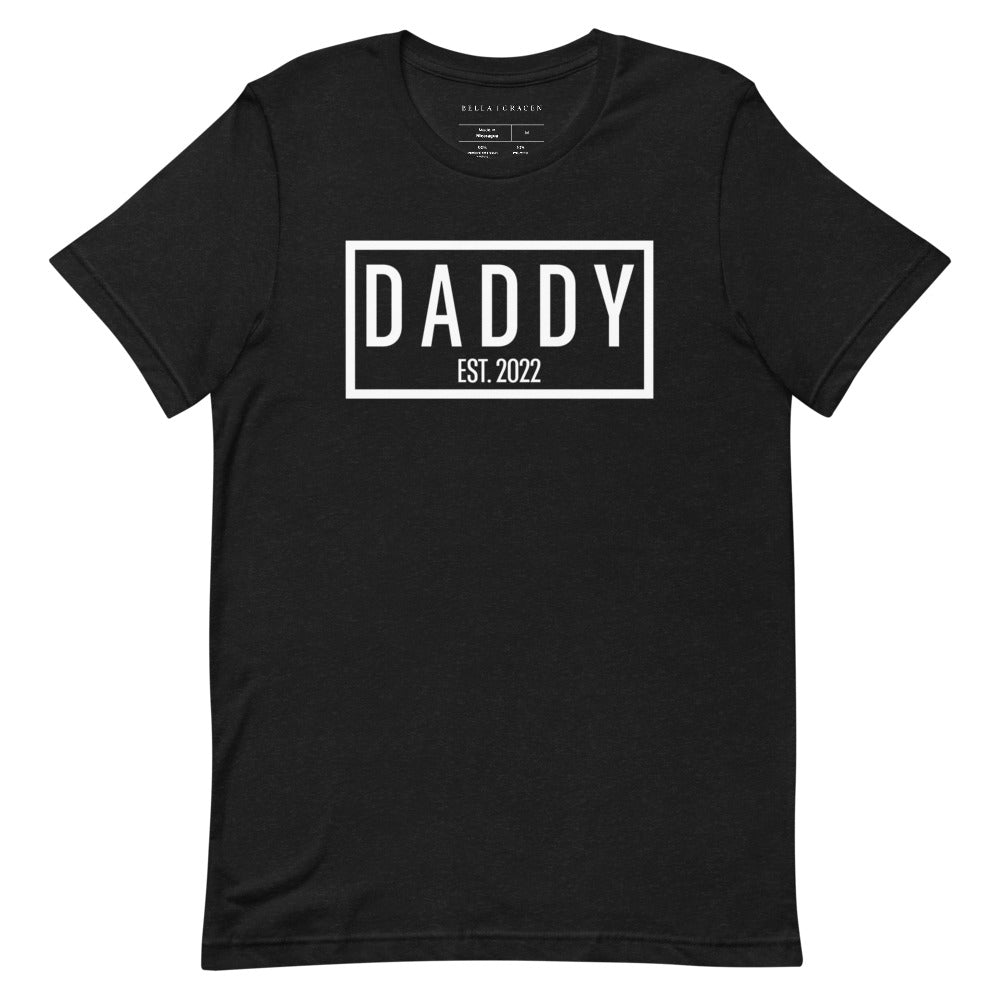 Daddy Est. 2022 T-Shirt Black Heather